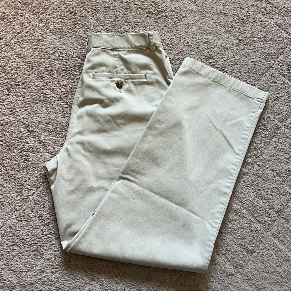 L.L. Bean High Rise Classic Fit Cotton Chino Pants Preppy Minimalist‎ Size 8